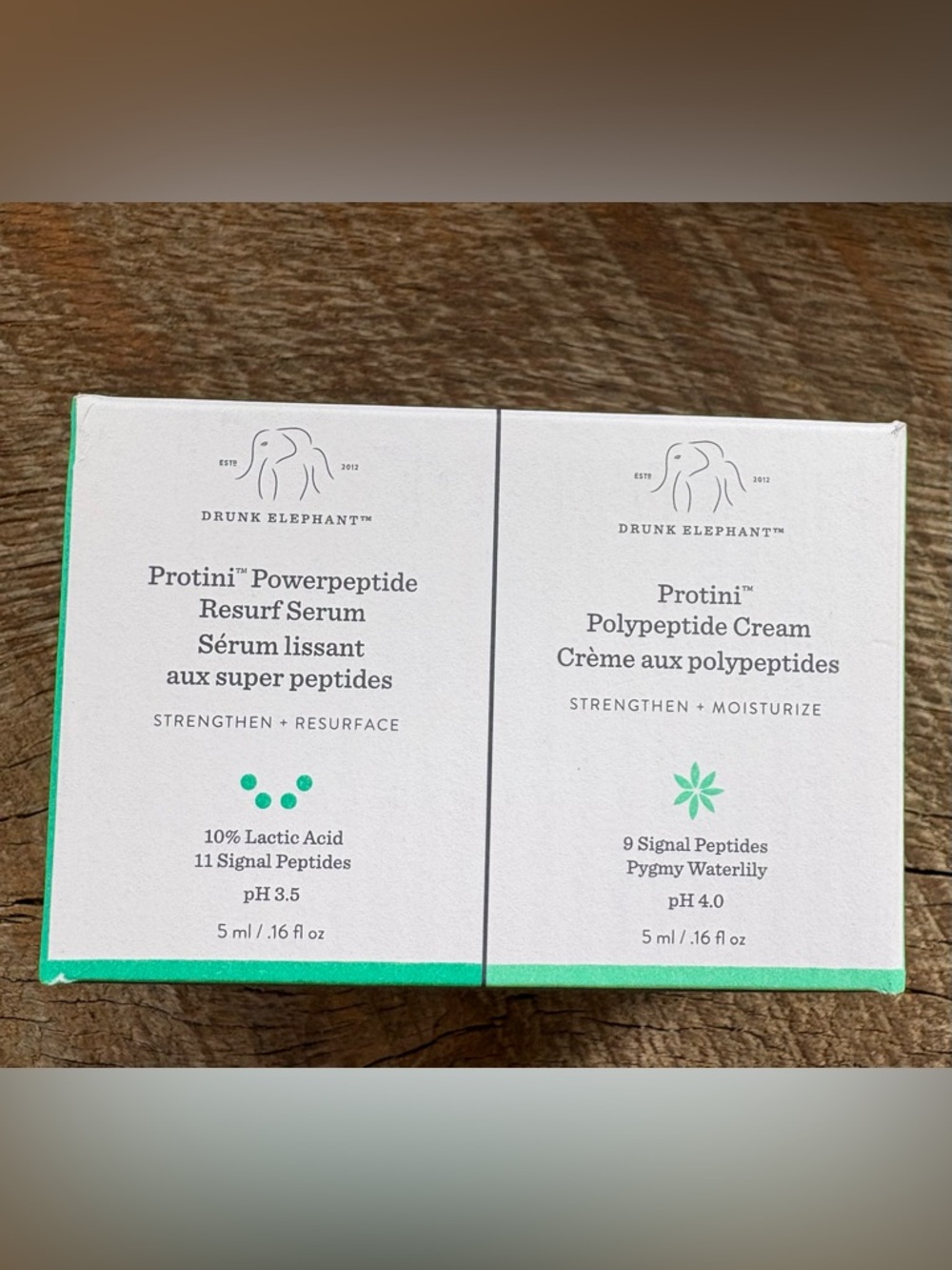 Drunk Elephant Protini Powerpeptide Polypeptide Duo Serum and Cream, NIB - Picture 3 of 3
